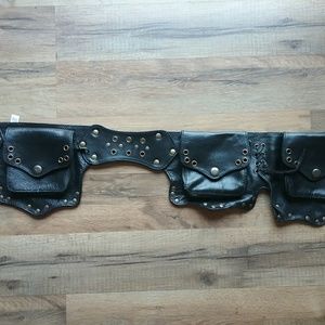 Lakhay's Collection black leather utility belt